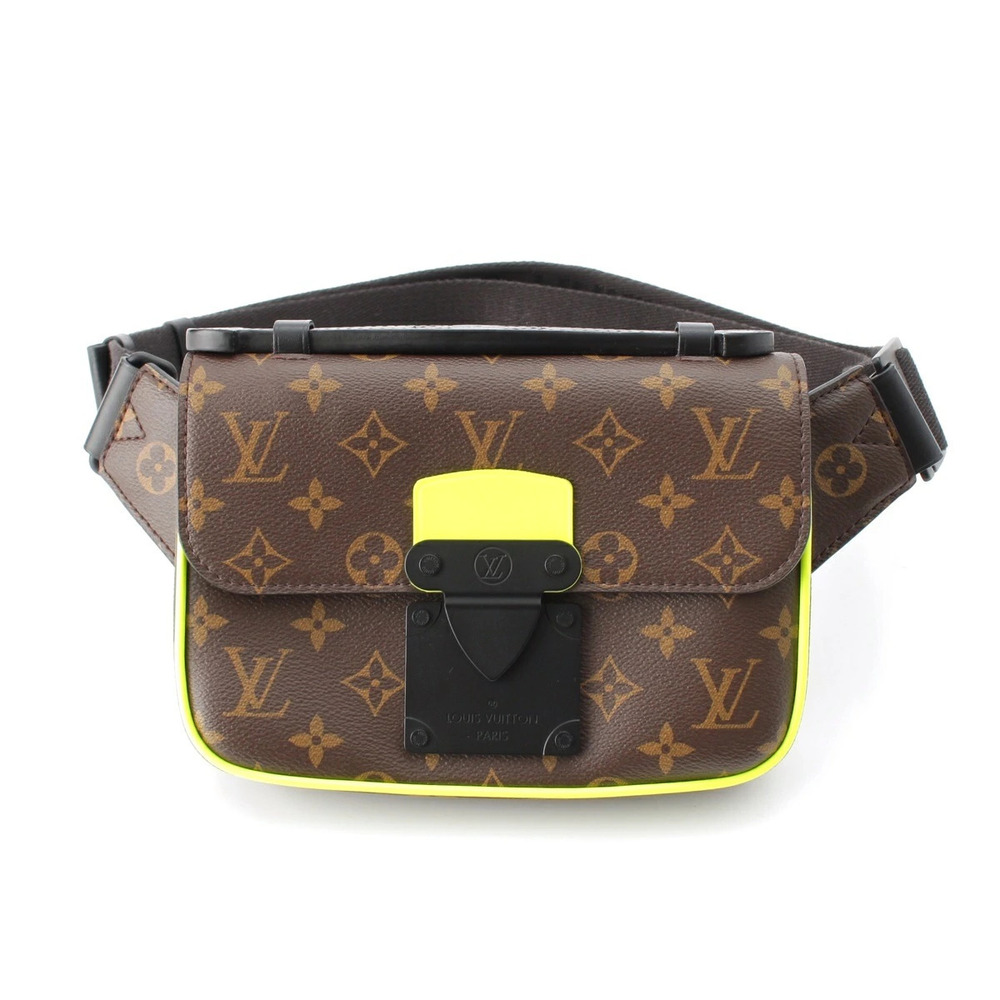 Louis Vuitton Monogram Sling Lock Body Bag Brown